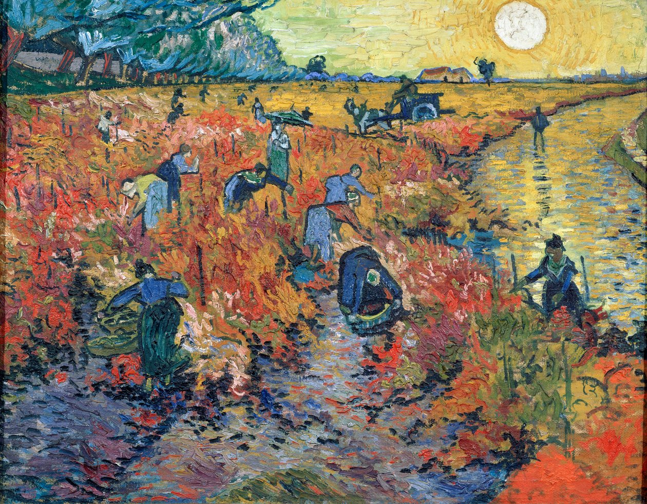 The Red Vineyards at Arles, 1888. od Vincent van Gogh