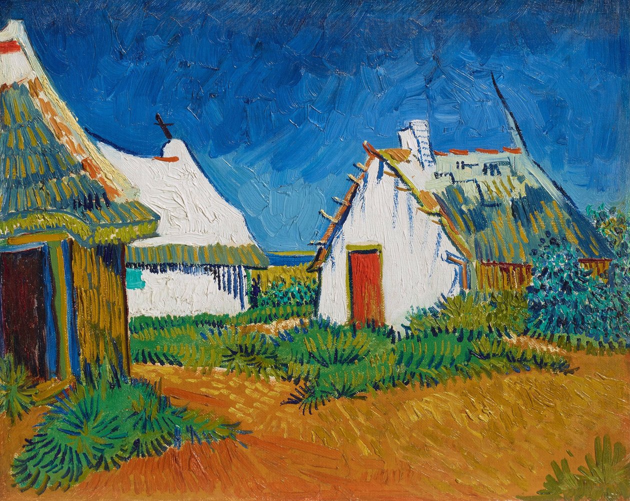 Tři bílé domky v Saintes-Maries od Vincent van Gogh