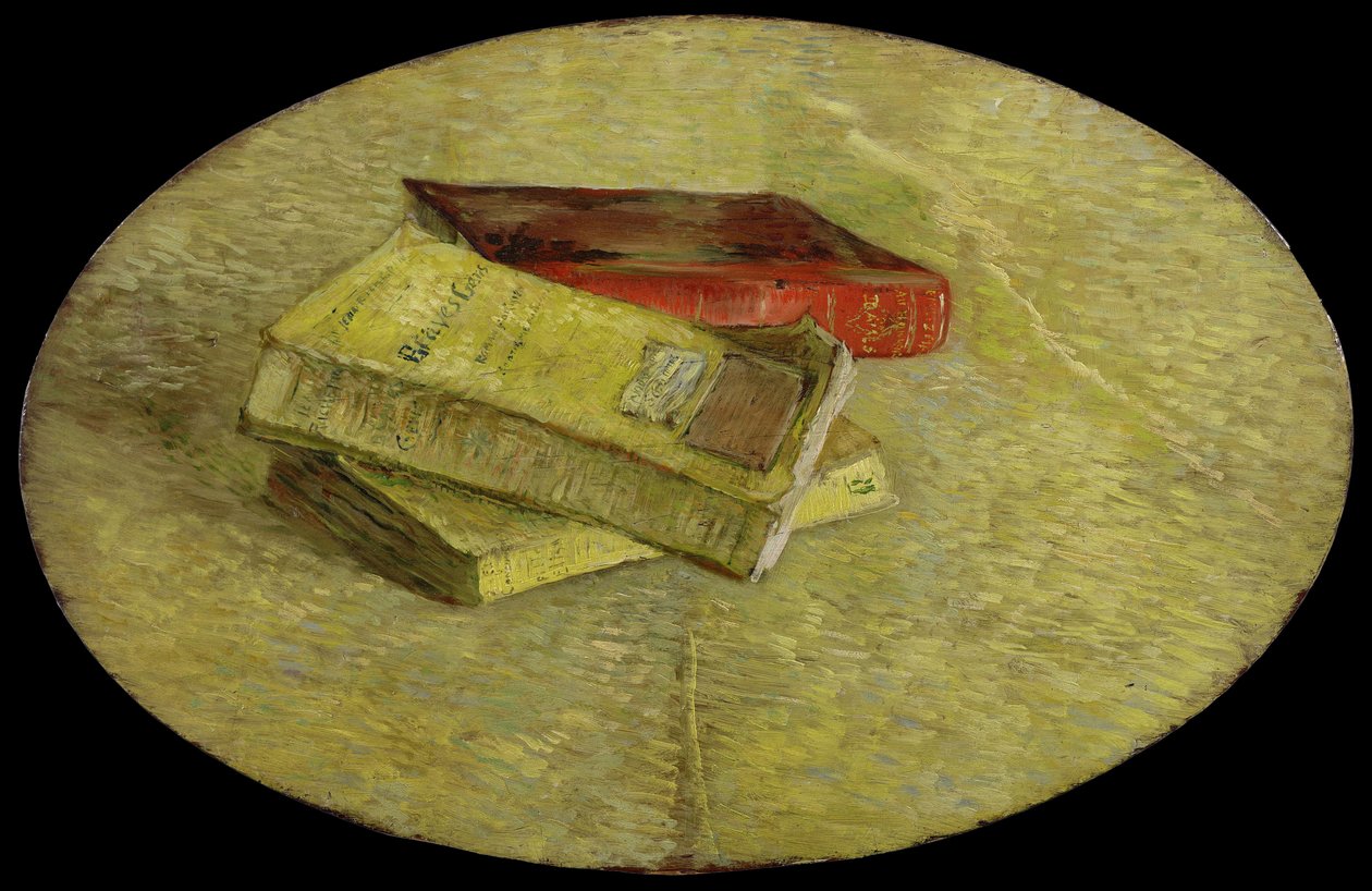 ""Tři knihy"" (Tři romány) Obraz Vincenta van Gogha (1853-1890) 1887 Rozměr 31 x 48,5 cm Van Goghovo muzeum, Amsterdam od Vincent van Gogh