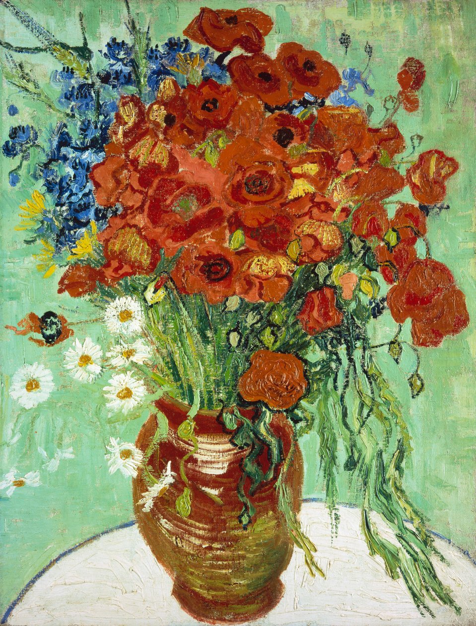 Váza s chrpami a máky od Vincent van Gogh