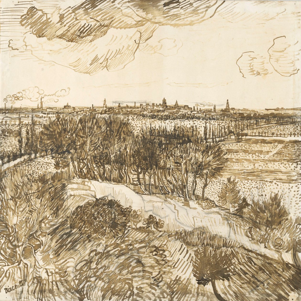 Pohled na Arles z Montmajour od Vincent van Gogh