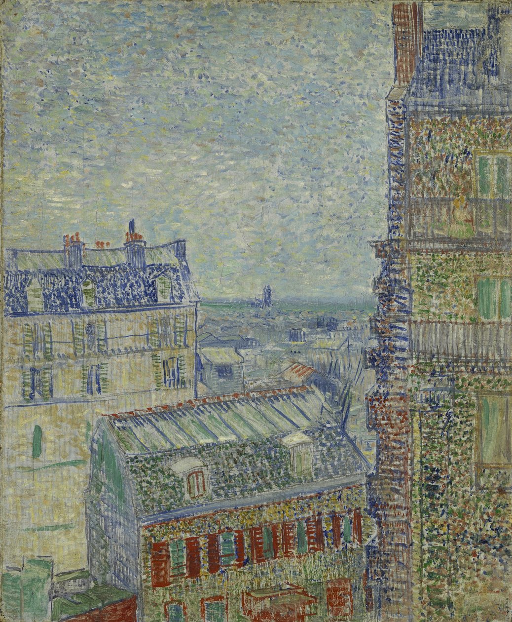 Pohled na Paříž z Theova bytu v rue Lepic od Vincent van Gogh