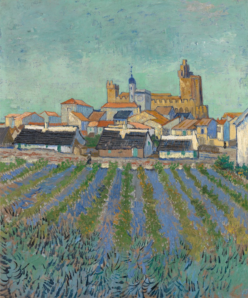 Pohled na Saintes-Maries-de-la-Mer od Vincent van Gogh