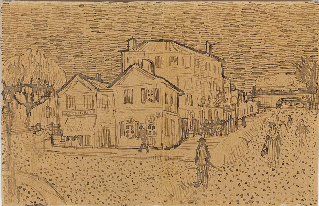 Vincentův dům v Arles, z dopisu jeho bratru Theovi, popraveného v Arles, 1888 od Vincent van Gogh
