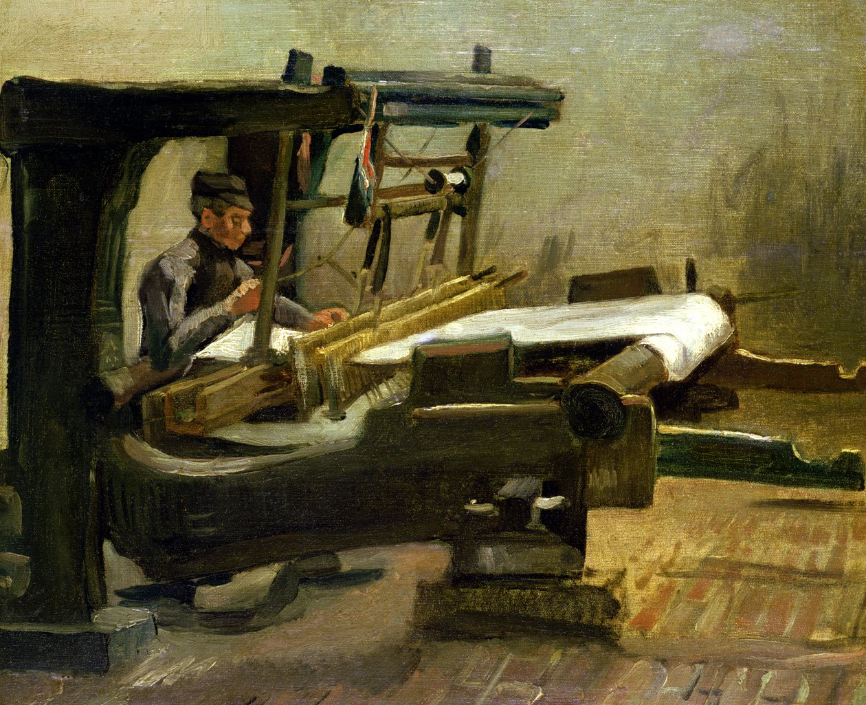 Weaver at the Loom, Facing Right, 1884 od Vincent van Gogh