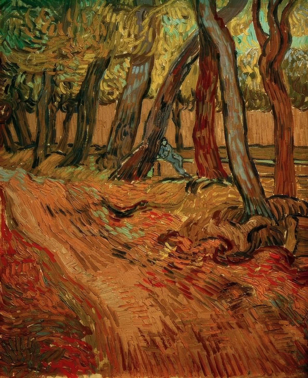 Cesta v zahradě sanatoria od Vincent van Gogh