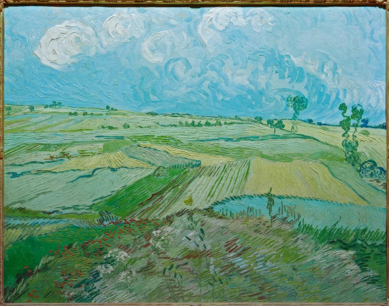 Pšeničná pole v Auvers s dešťovými mraky od Vincent van Gogh