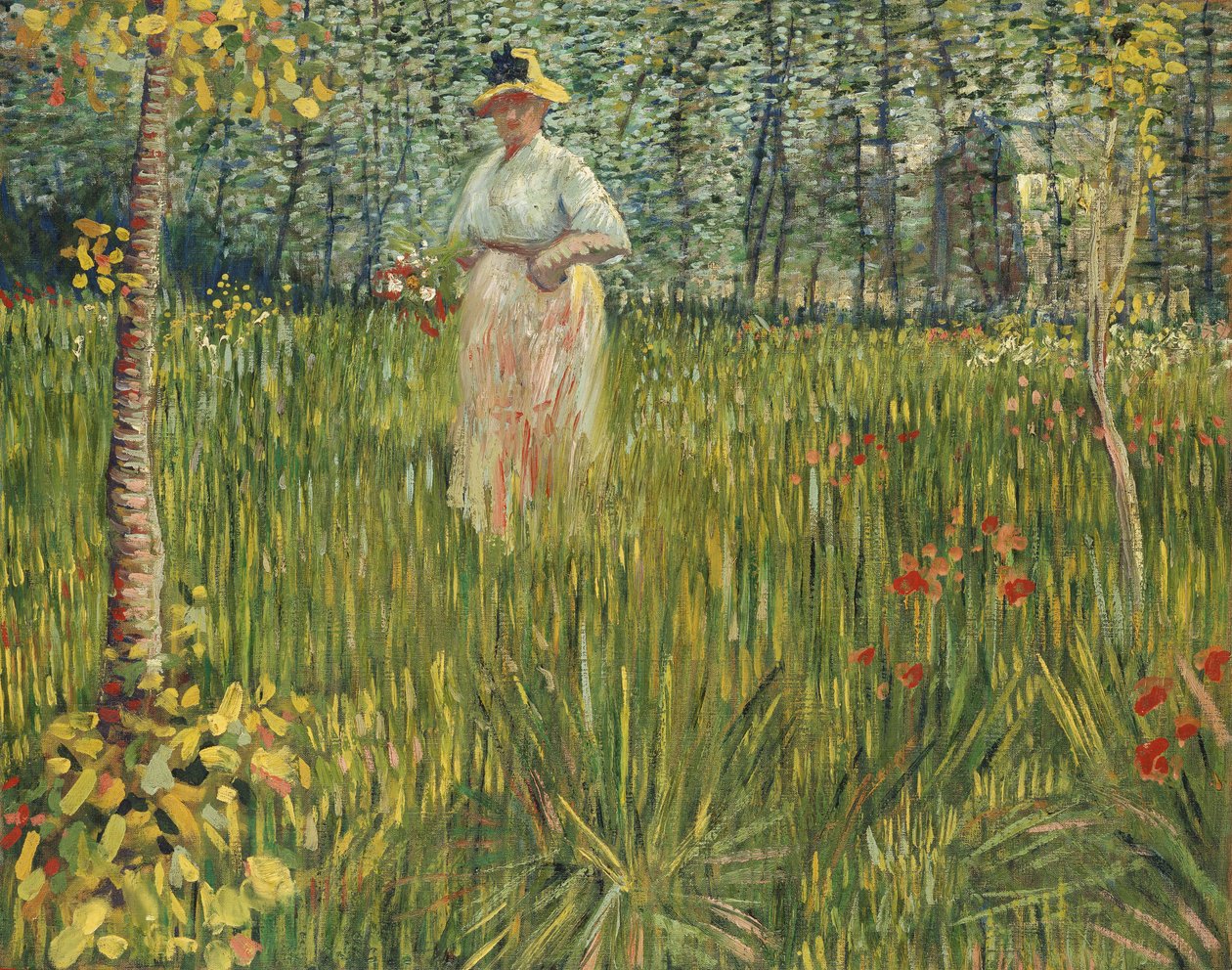 Žena v zahradě, 1887 od Vincent van Gogh