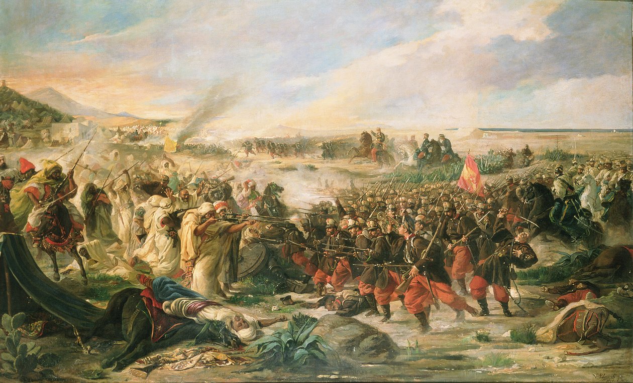 Bitva u Tetouanu v roce 1860, 1870 od Vincente Gonzalez Palmaroli
