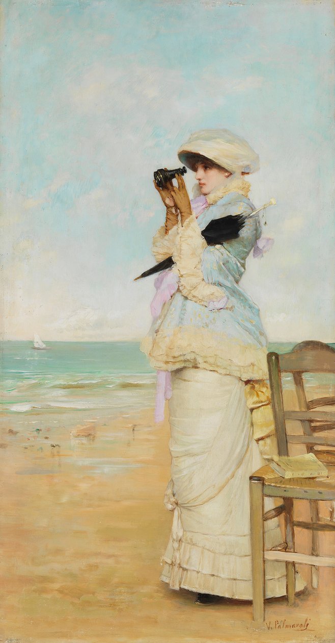 En vue - Obraz Vicente Palmaroli y Gonzalez (1834-1896) - Olej na dřevě - 43x22 - Museo del Prado, Madrid od Vincente Gonzalez Palmaroli