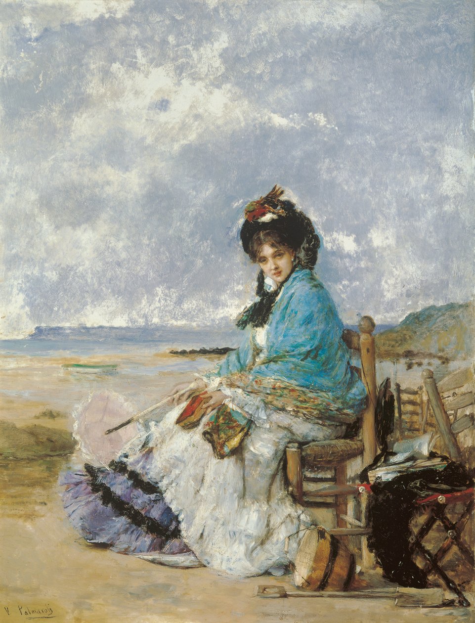 Letní dny - Palmaroli y Gonzalez, Vicente (1834-1896) - cca 1885 - Olej na dřevě - 44x32 - Museo Carmen Thyssen, Malaga od Vincente Gonzalez Palmaroli