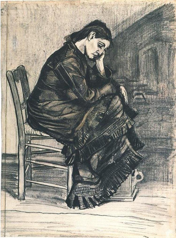 Žena truchlící F935 Vincent van Gogh od Vincent van Gogh