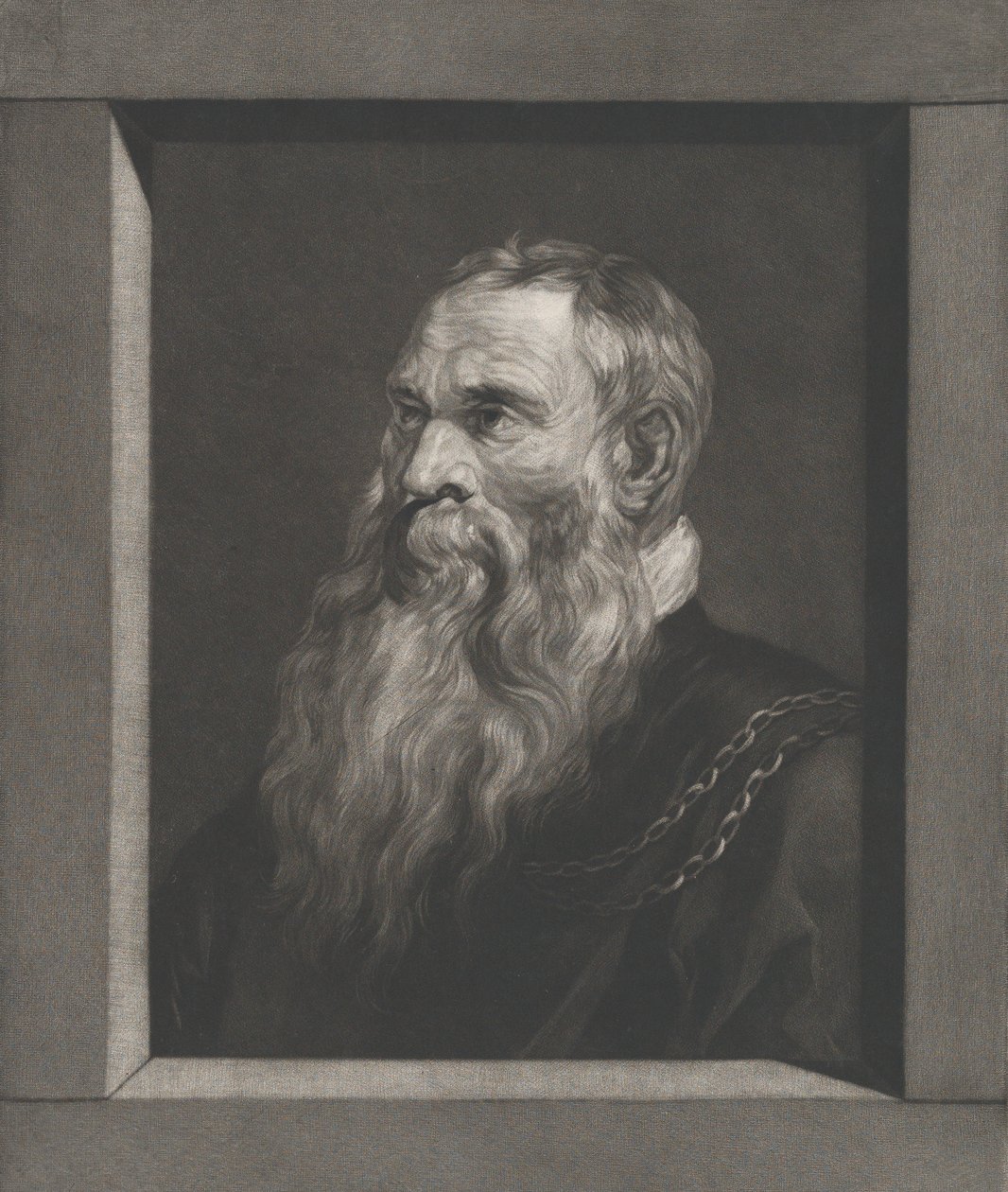 Portrét starého muže s plnovousem, ca. 1787-1851. od Vincenz Georg Kininger