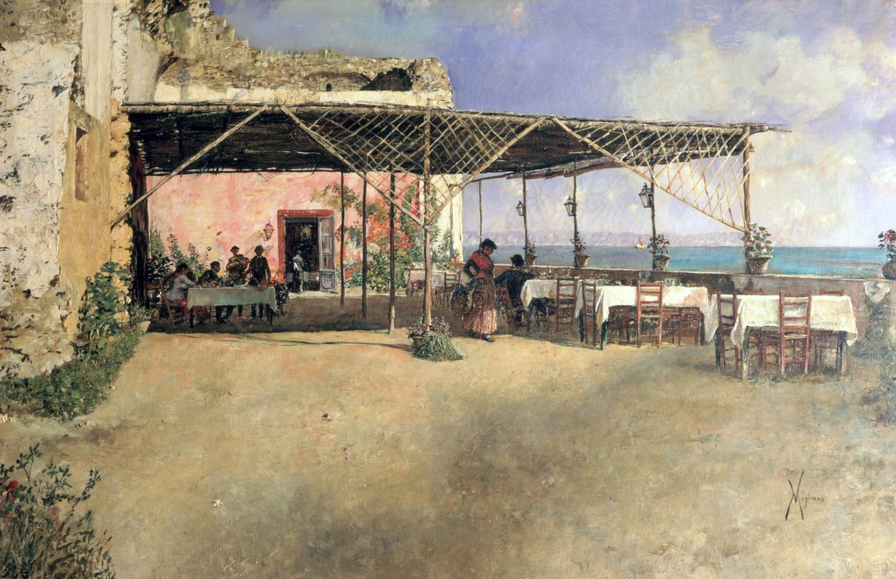 Taverna v Posillipu, kolem roku 1886 od Vincenzo Migliaro