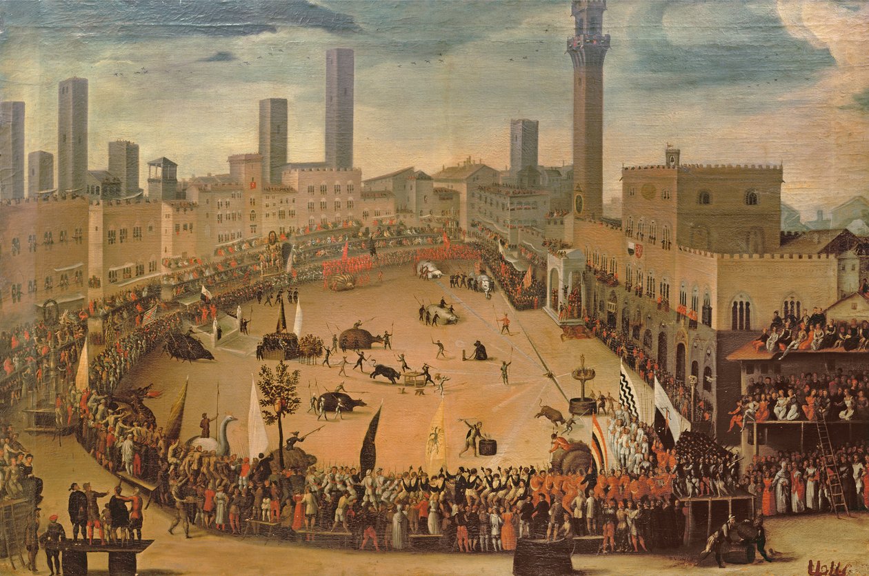 Festival na Piazza del Campo, Siena od Vincenzo Rustici