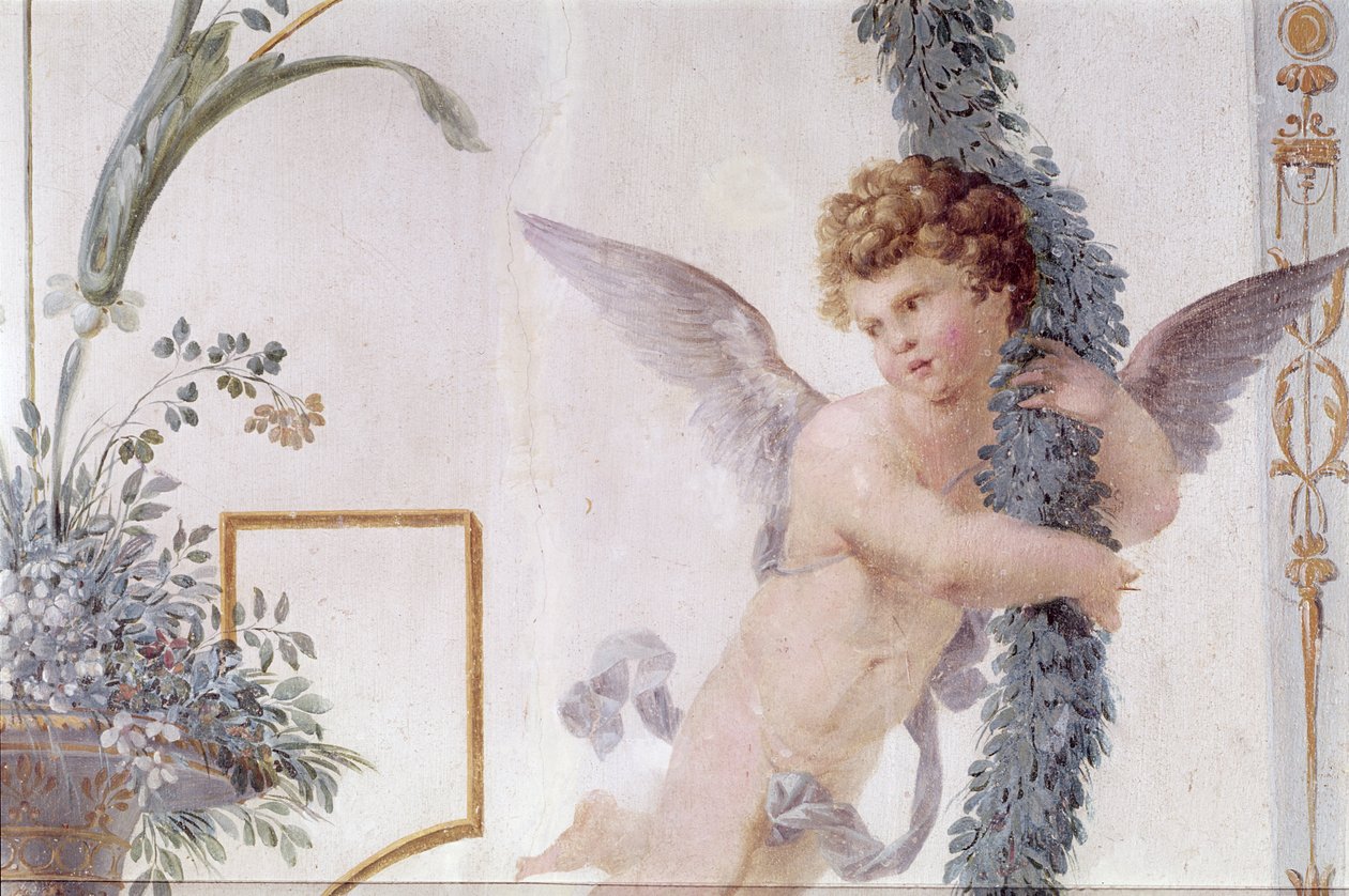 Detail výzdoby z Pompejského hudebního sálu, 1777-80 od Vincenzo Valdre