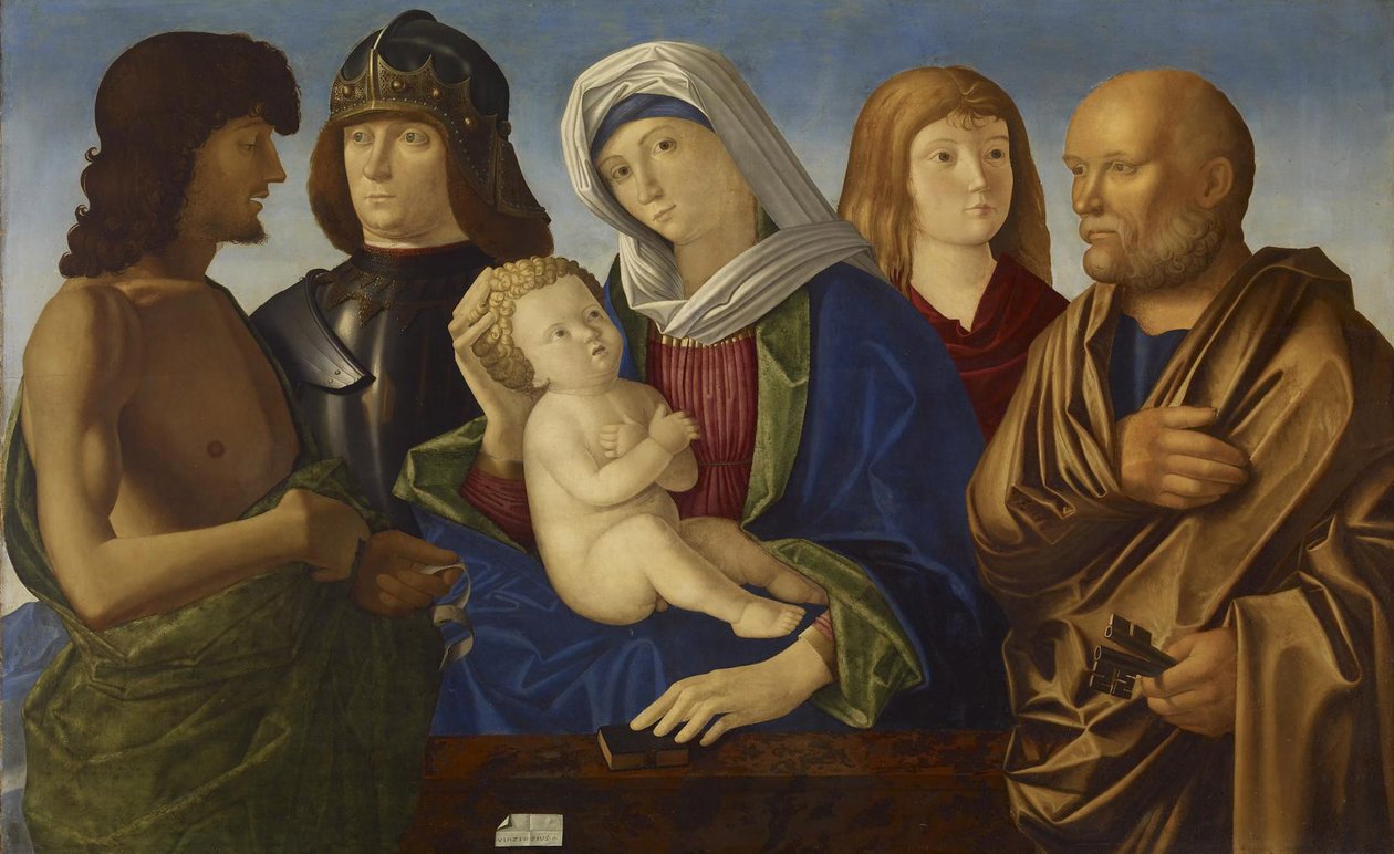 Madonna a dítě se čtyřmi svatými, cca 1500 (malba na panelu) od Vincenzo di Biagio Catena
