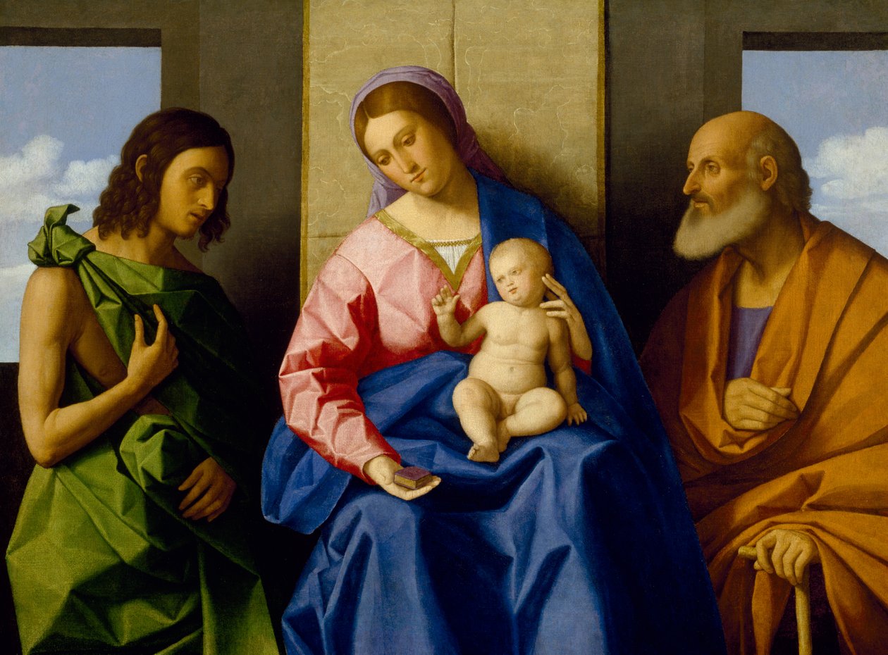 Panna a dítě se svatými Janem Křtitelem a Josefem, kolem roku 1525 od Vincenzo di Biagio Catena