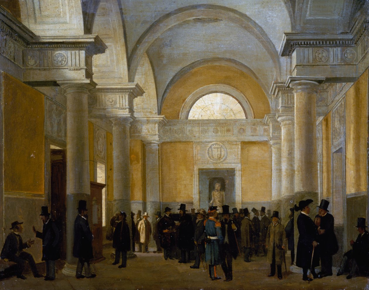 Palazzo San Giacomon sisätilat Napolissa od Vincenzo Abbati