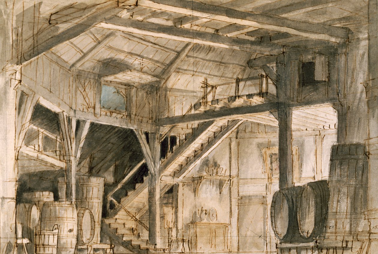 Scénografie Francesca Bagnara pro Normu, opera Vincenza Belliniho (1801-1835), uvedená v divadle La Fenice v Benátkách od Vincenzo Bellini