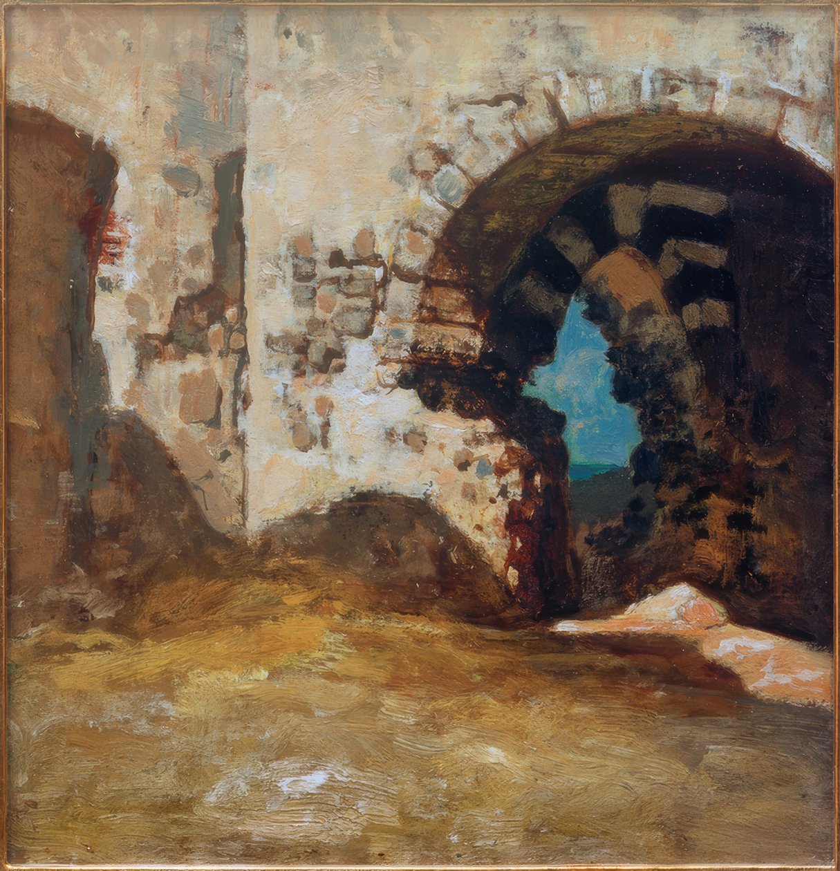 Ruinen v Porto Venere od Vincenzo Cabianca