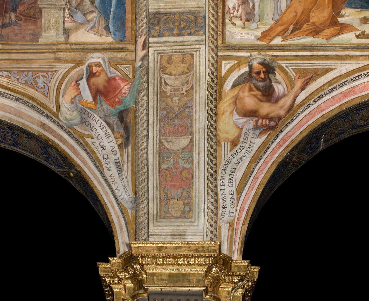 Centrální loď, Plume Čtvrtá a Pátá Campata Nord, Vincenzo Campi 1573, Busty s proroky od Vincenzo Campi