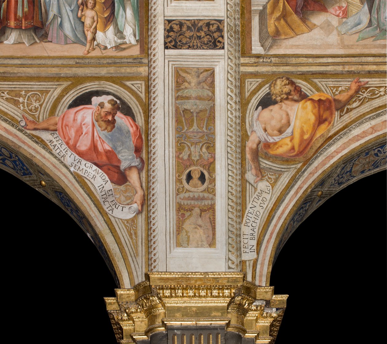 Central Nave, Plume Second and Third Span North, Vincenzo Campi 1573, Busts with Prophets od Vincenzo Campi