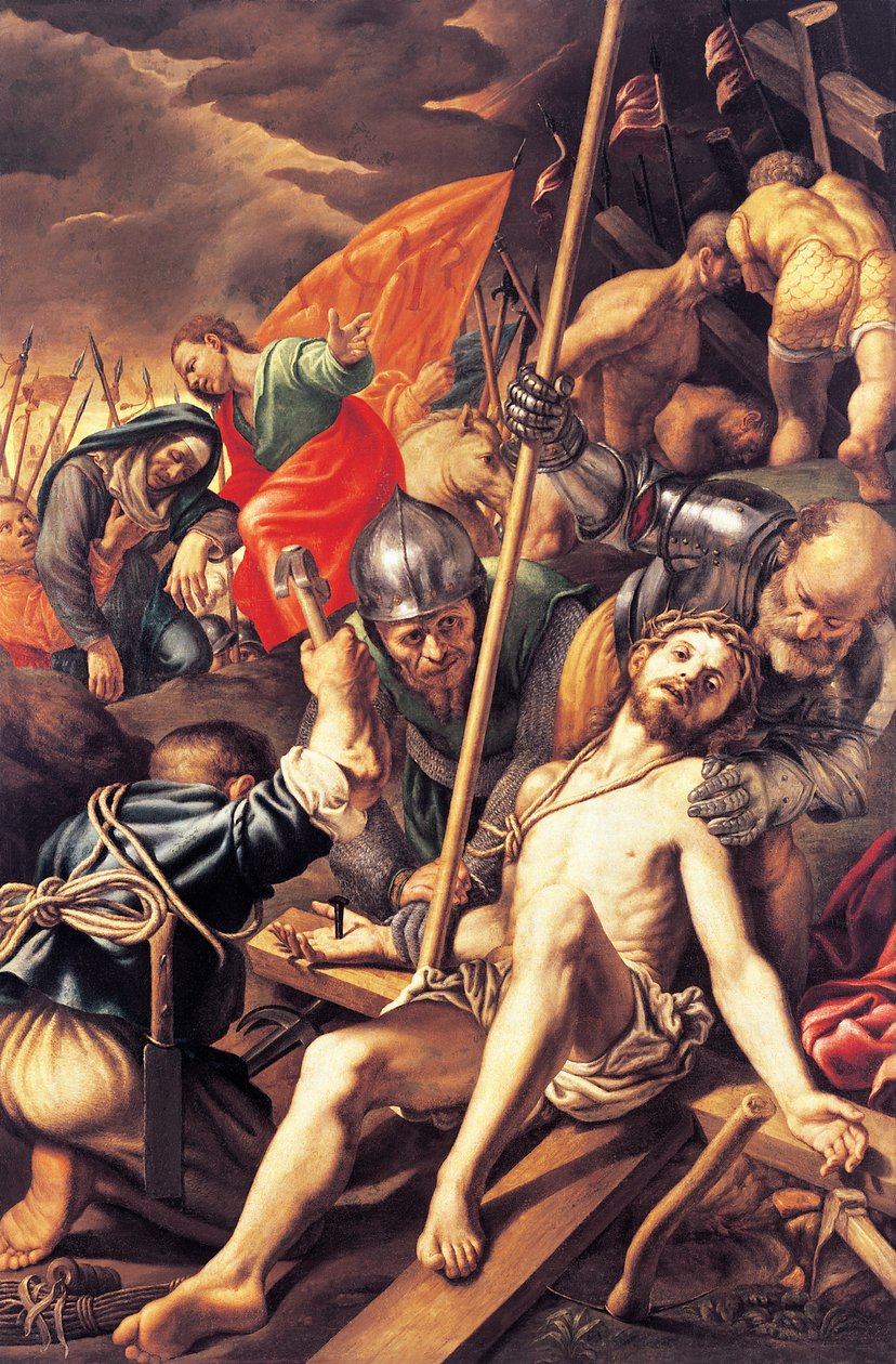 Kristus byl přibit na kříž, Vincenzo Campi od Vincenzo Campi