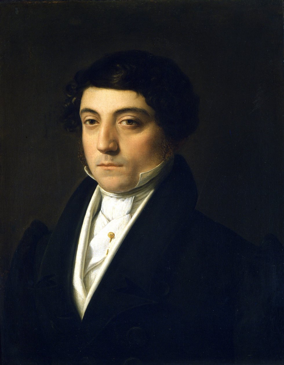Portrét Gioacchina Rossiniho (1792-1868) mladého - od Vincenza Camucciniho (1771-1844), kolem 1830. Olej na plátně. Velikost 46; 5 x 37 cm. Muzeum divadla La Scala, Milán (Musee du Theatre de la Scala) od Vincenzo Camuccini