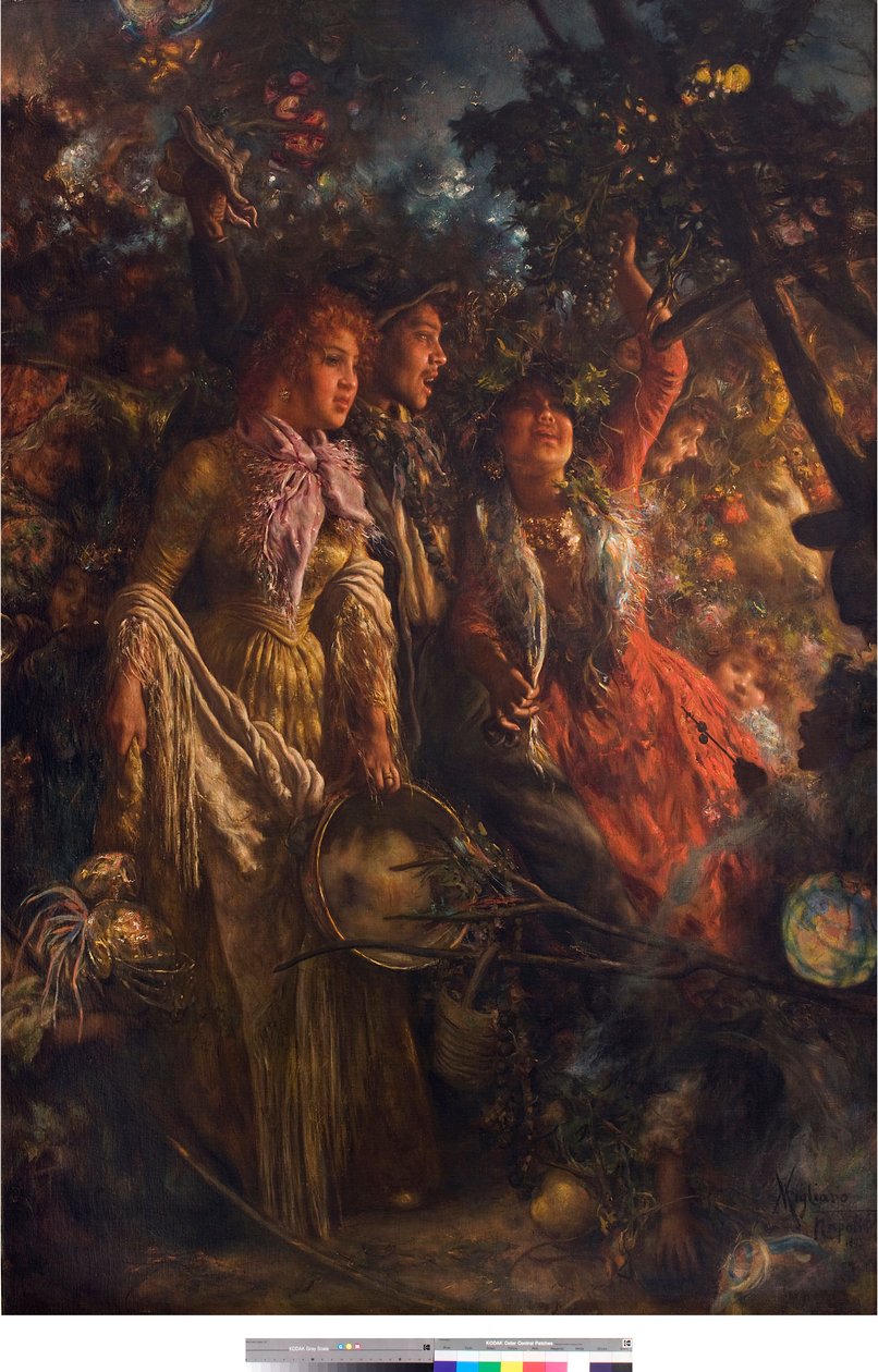 Žánrová scéna nebo sklizeň (Harvest) Obraz od Vincenzo Migliaro (1858-1938) 1895 Soukromá sbírka od Vincenzo Migliaro