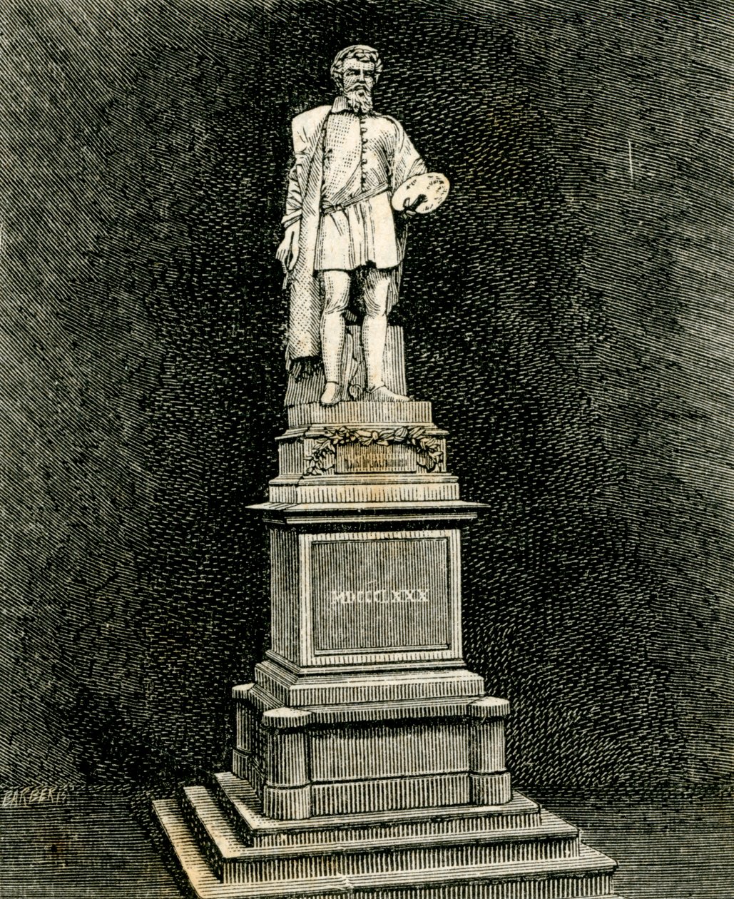 Památník Antonio Allegri da Correggio, Vincenzo Vela (1820-1891), Correggio, Emilia-Romagna, Itálie od Vincenzo Vela