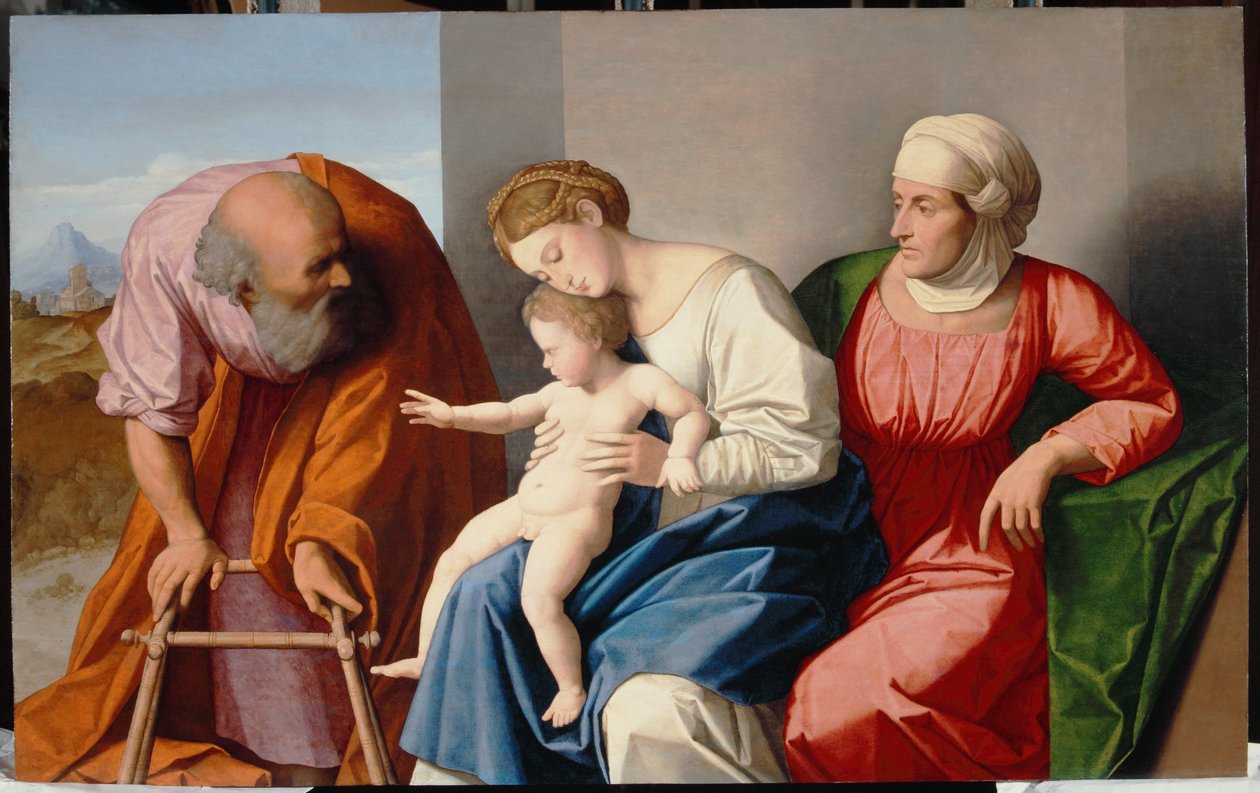 Svatá rodina se svatou Annou, kolem roku 1520 od Vincenzo di Biagio Catena