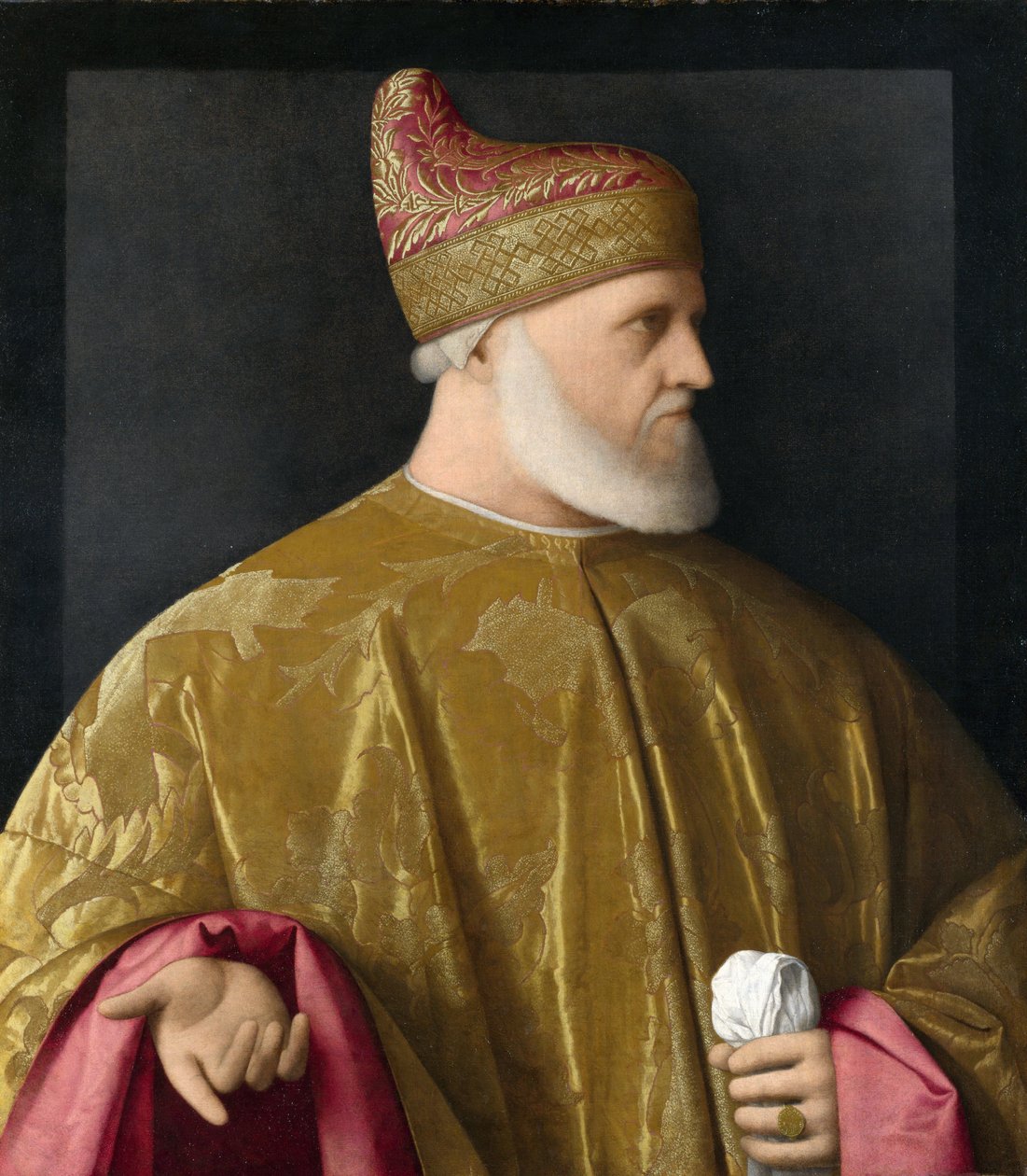 Portrét dóžete, Andrea Gritti (1455-1538), olej na plátně, cca 1530 od Vincenzo di Biagio Catena