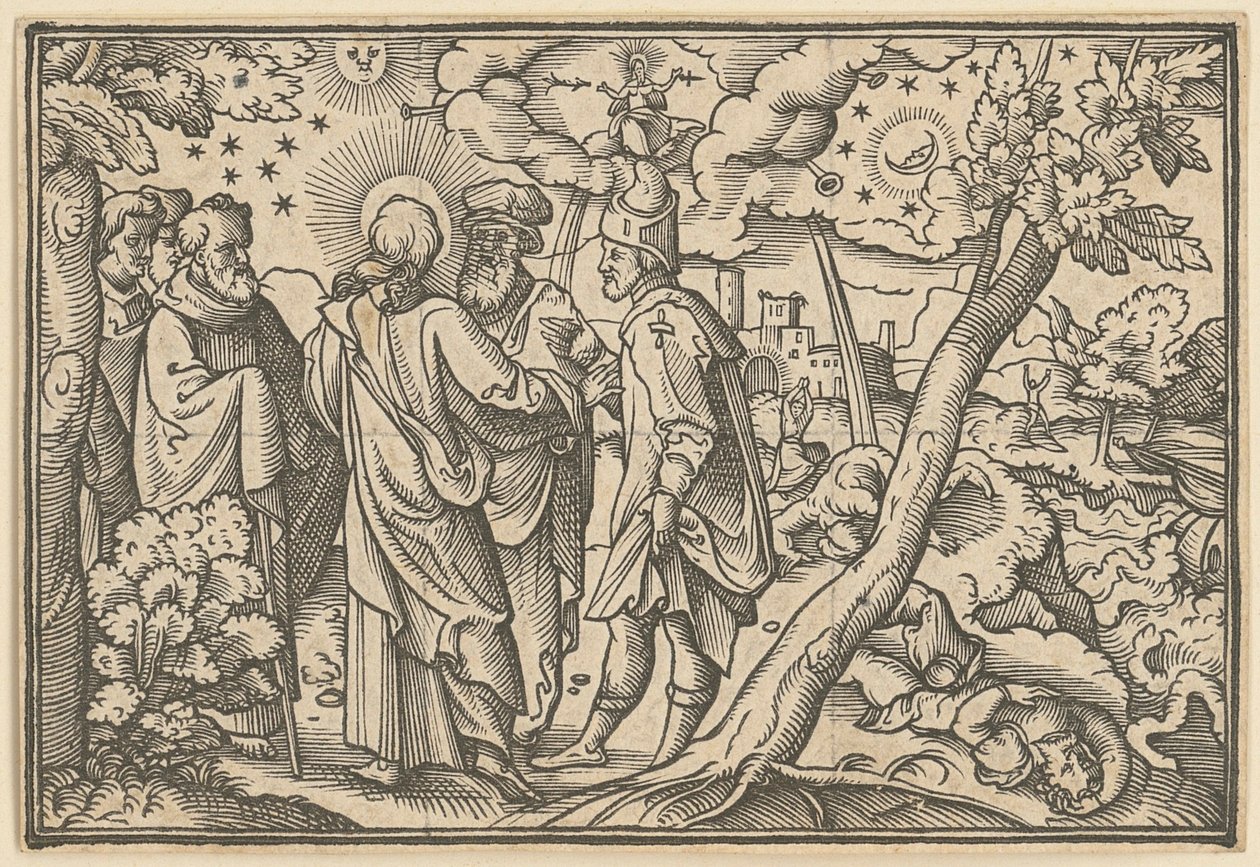 Kristus předpovídá zničení Jeruzaléma od Virgil Solis
