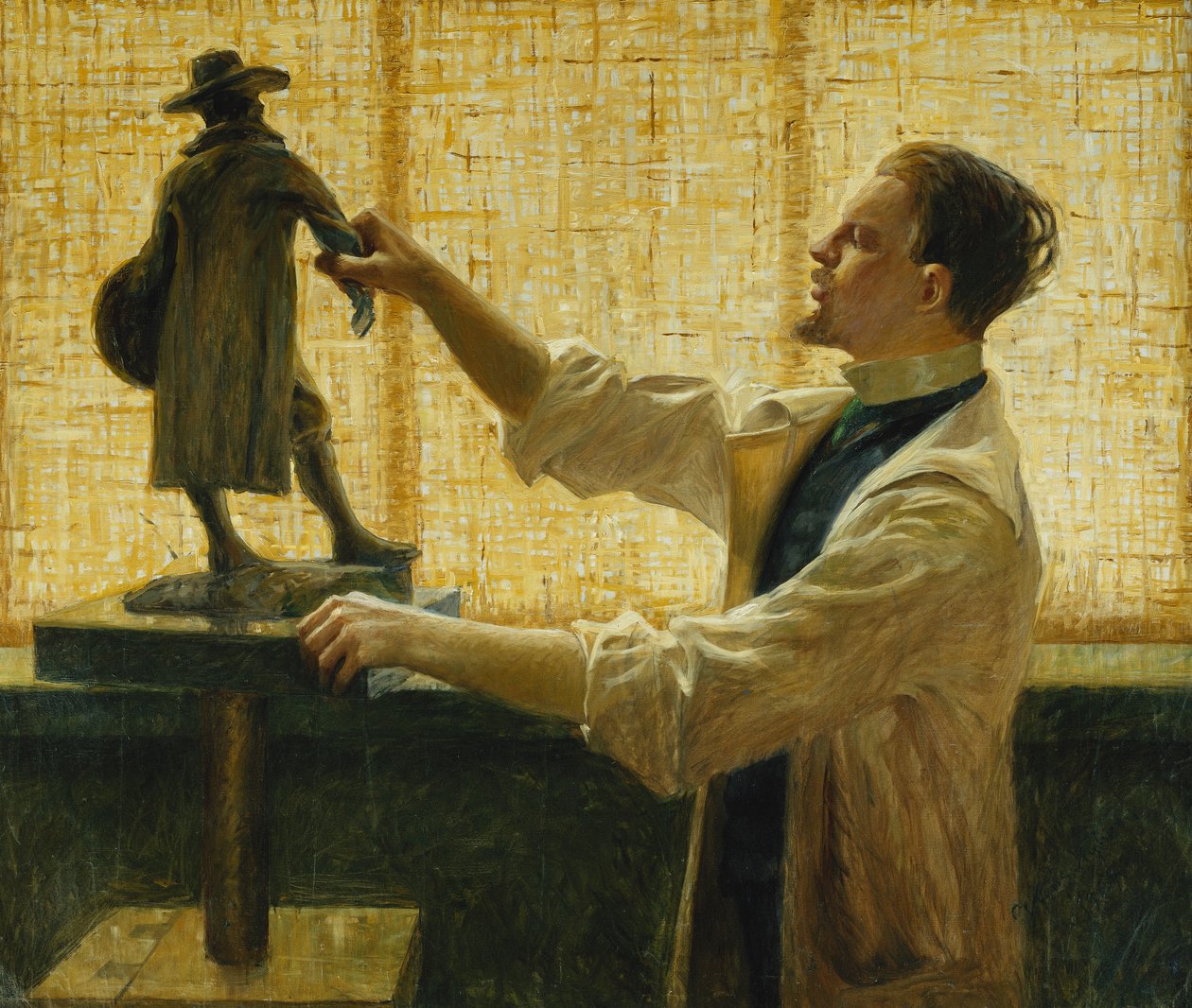 Sochař Carl Eldh ve svém ateliéru, 1908 od Vitalis Nyberg