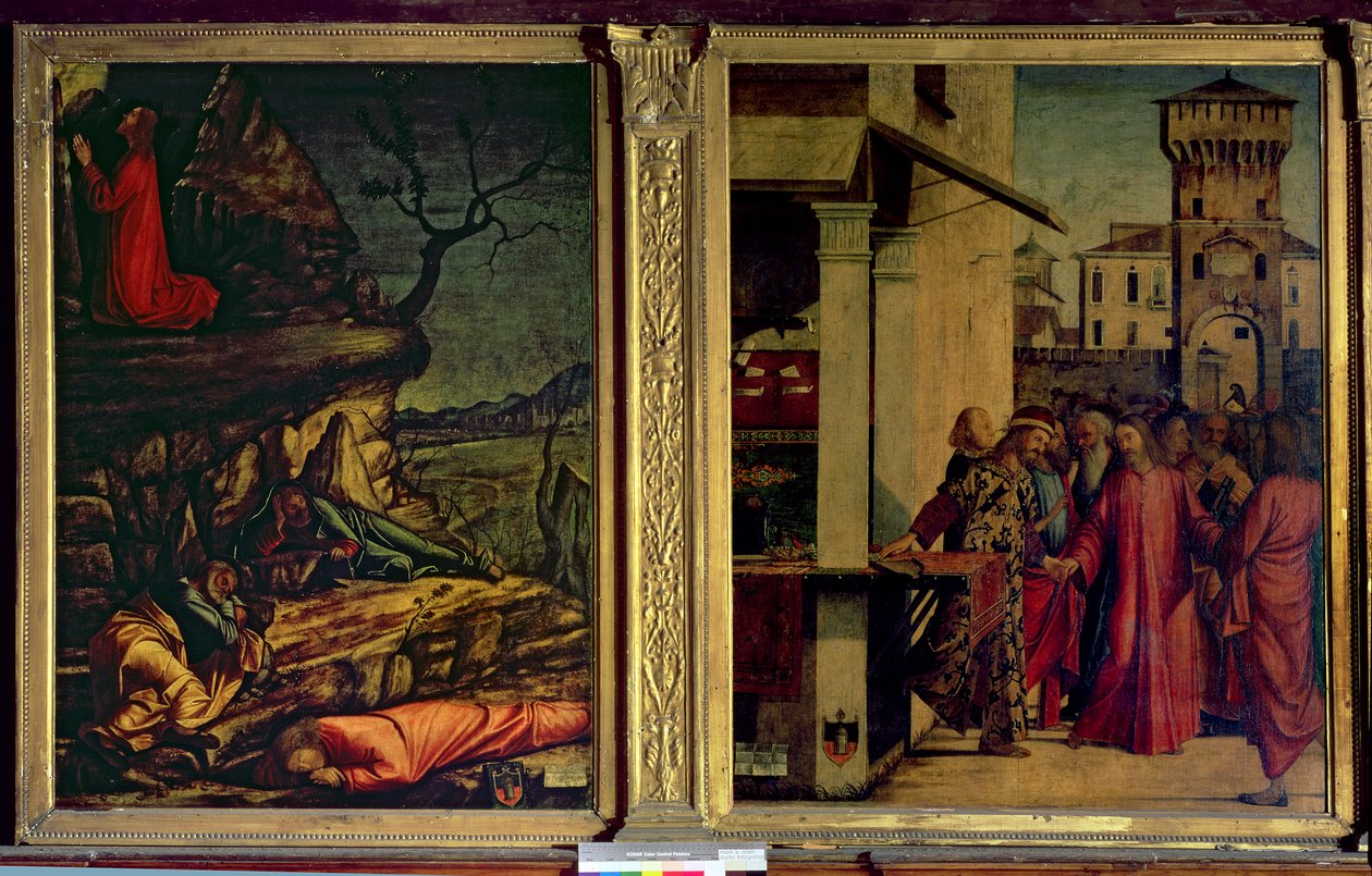 Kristovo povolání svatého Matouše a Agónie v zahradě od Vittore Carpaccio