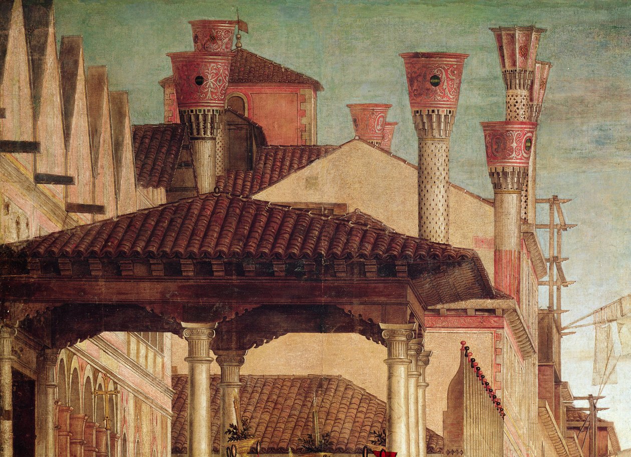 Detail zázraku relikvie pravého kříže na mostě Rialto, 1494 (detail 221362) od Vittore Carpaccio