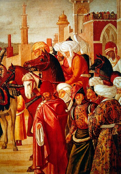 Detail triumfu sv. Jiří, 1501-07 od Vittore Carpaccio