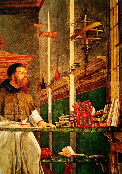 Detail obrazu Vidění svatého Augustina, asi 1502-08 od Vittore Carpaccio