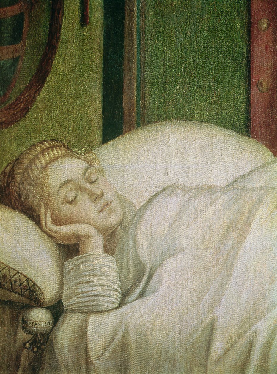 Sen sv. Voršily, 1495 (tempera na plátně) (celý obrázek viz 686) od Vittore Carpaccio