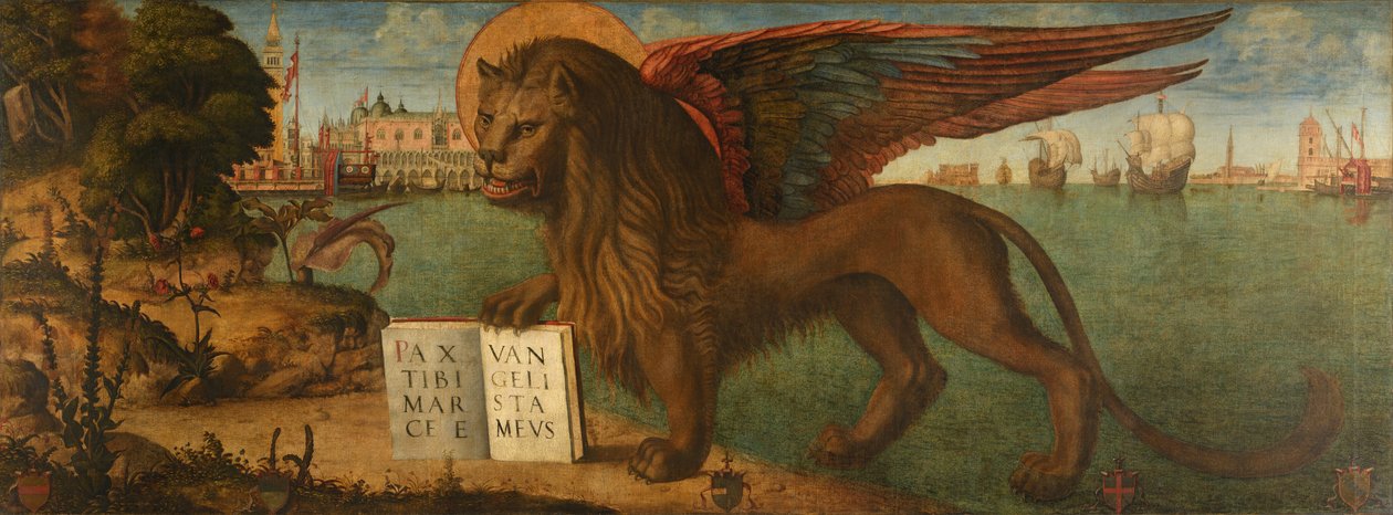 Lev pochoduje a jde od Vittore Carpaccio
