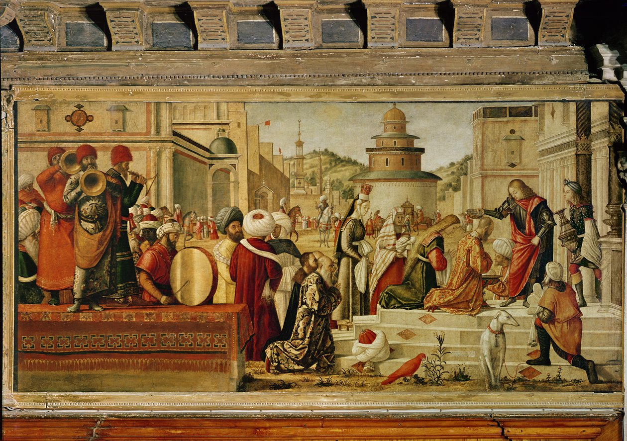 Svatý Jiří křtí pohana, 1501-07 od Vittore Carpaccio
