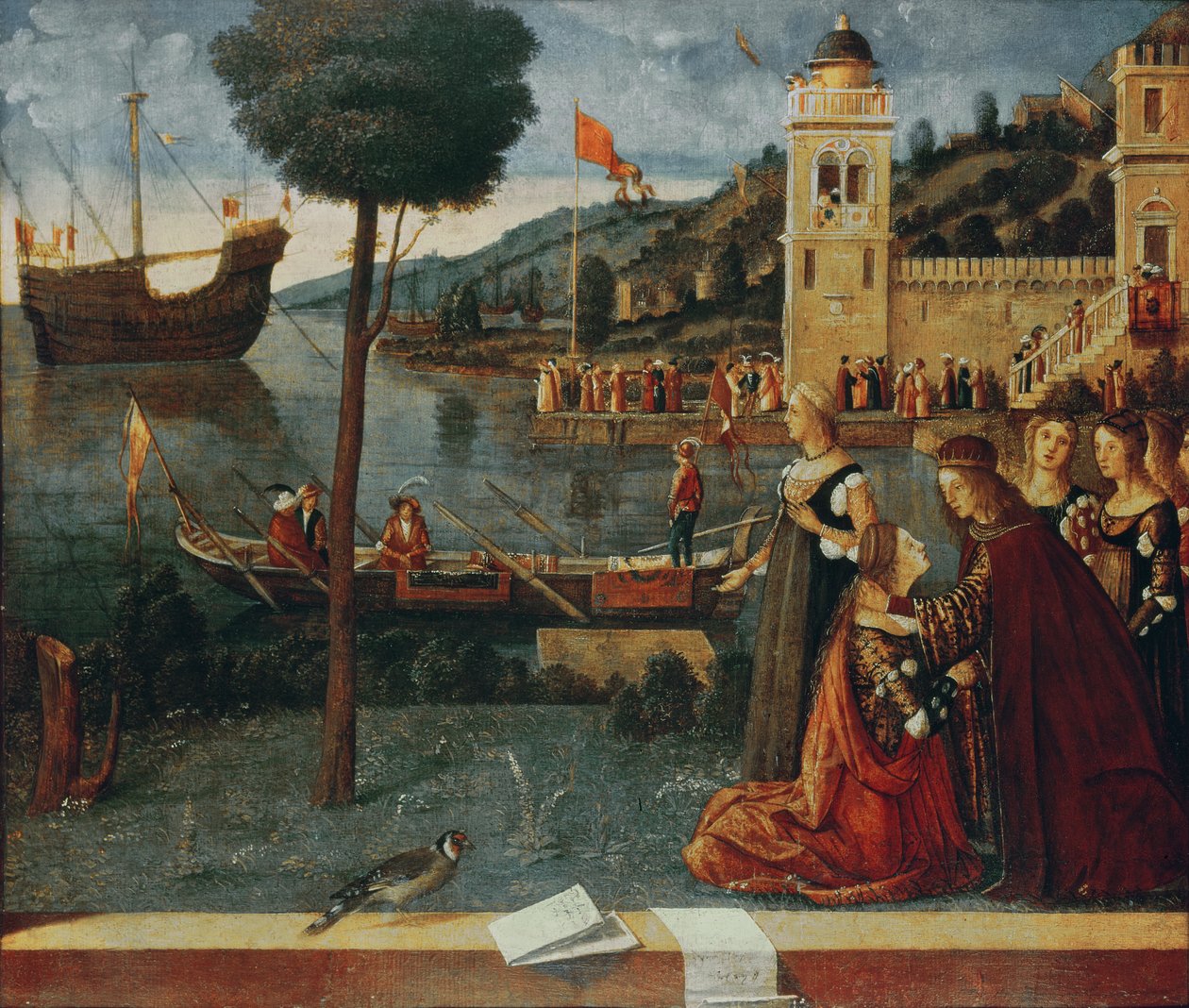 St.Ursula se rozchází se svým otcem, kolem 1500 od Vittore Carpaccio