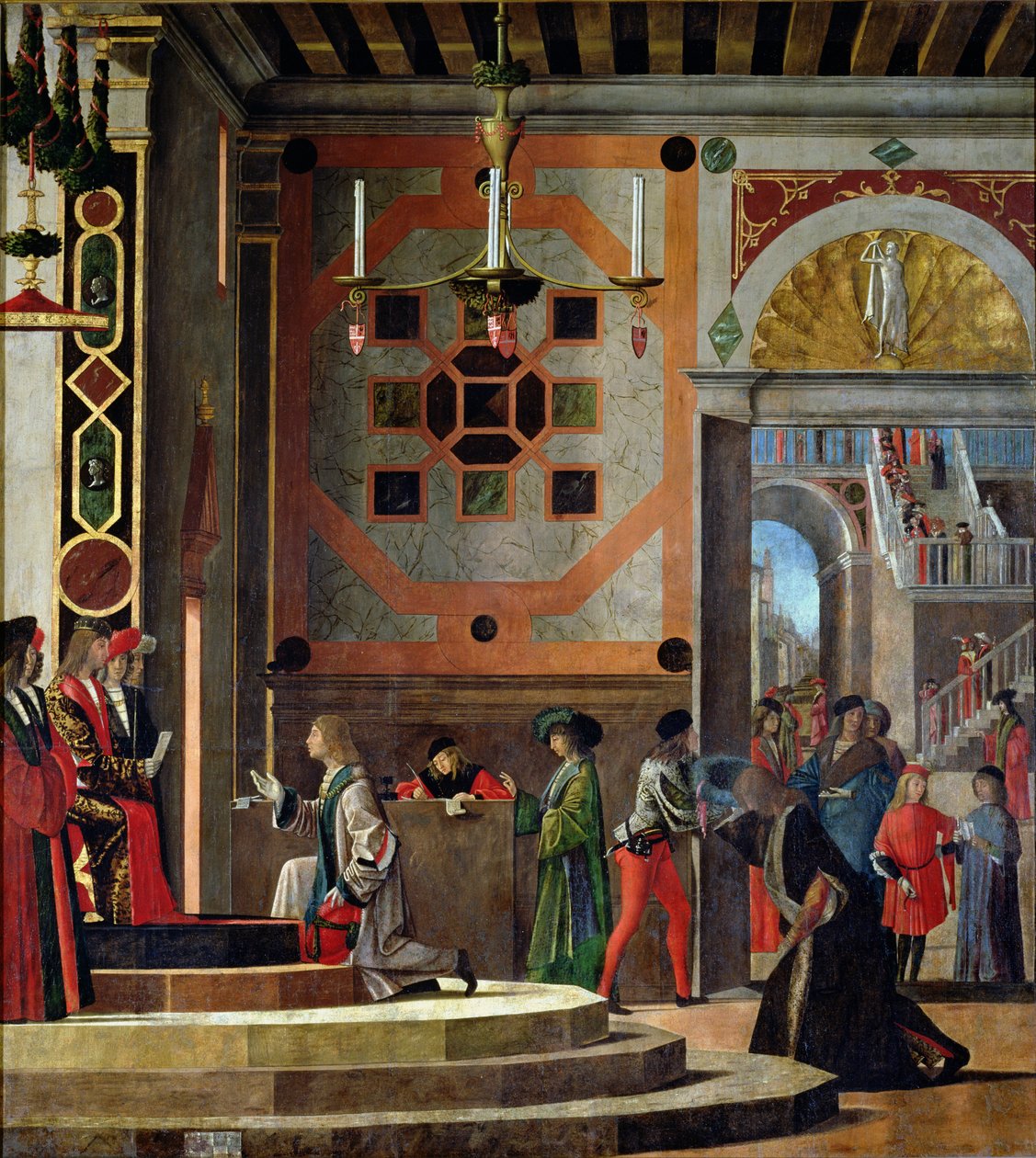 Odchod anglických velvyslanců z cyklu Svaté Voršily, 1498 od Vittore Carpaccio