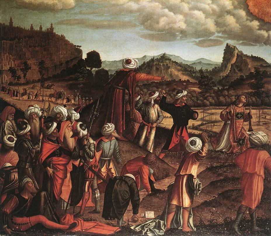 Ukamenování svatého Štěpána od Vittore Carpaccio