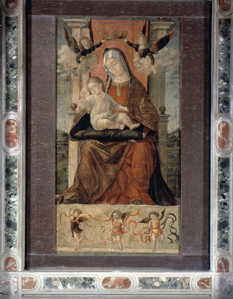 Panna s dítětem na trůně s pěti anděly od Vittore Carpaccio