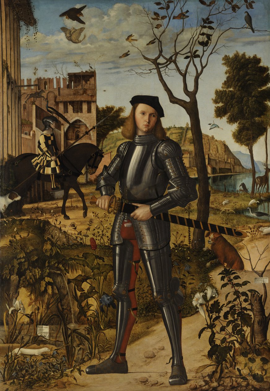 Mladý rytíř v krajině od Vittore Carpaccio