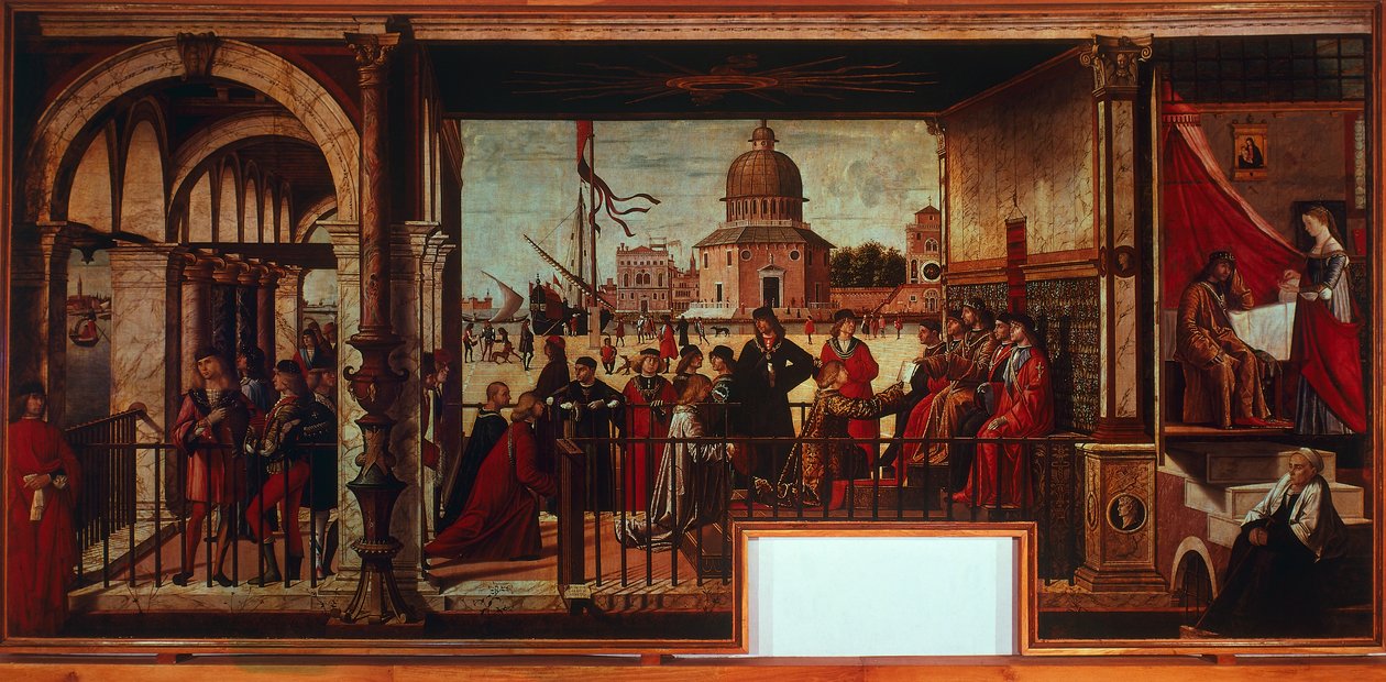 Příjezd anglických velvyslanců u soudu v Bretani (malba) od Vittore Carpaccio