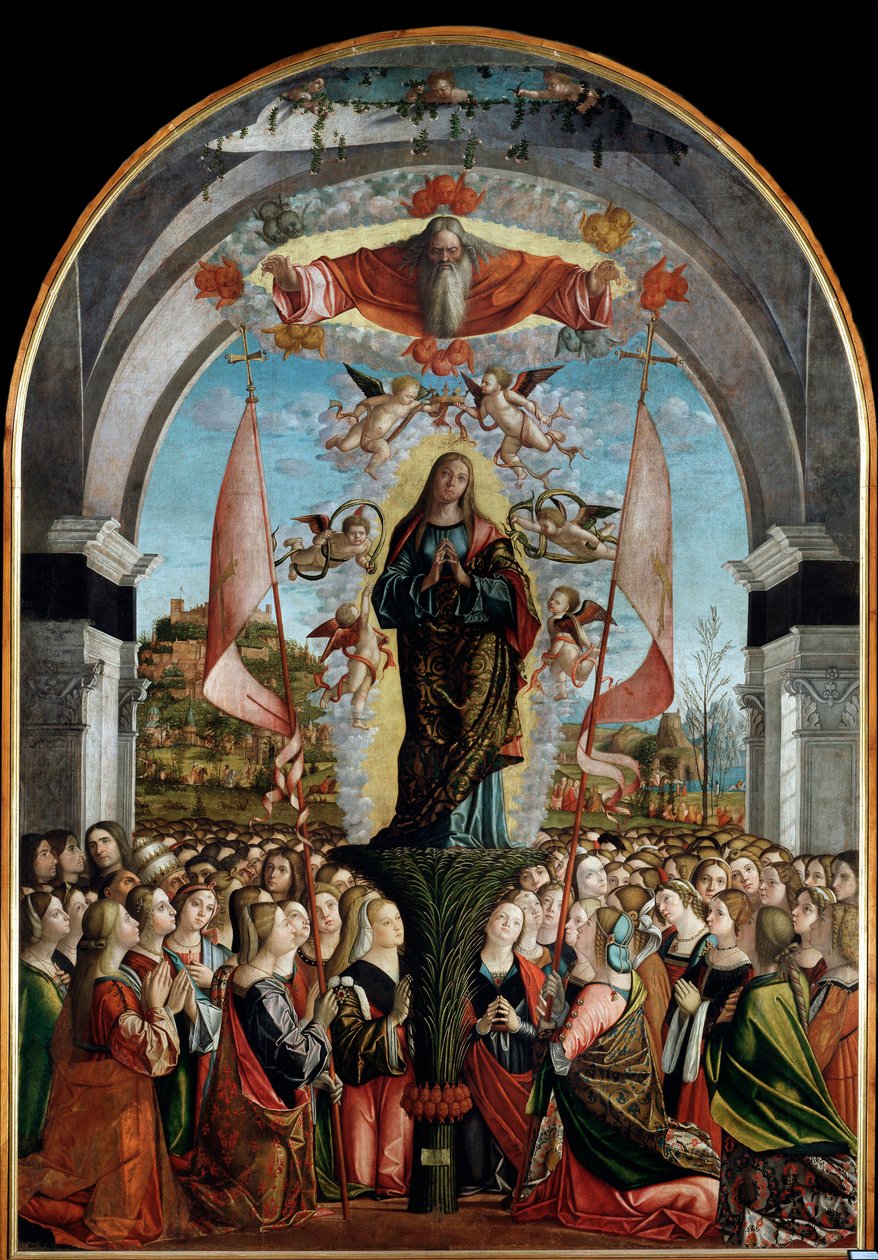 Cyklus života svaté Uršuly: Apoteóza svaté Uršuly (poslední díl). (olej na panelu od Vittore Carpaccio