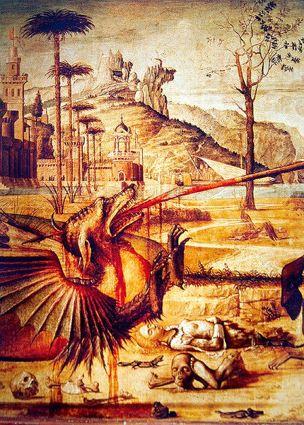 Detail St. George Killing the Dragon, c.1502-07 od Vittore Carpaccio